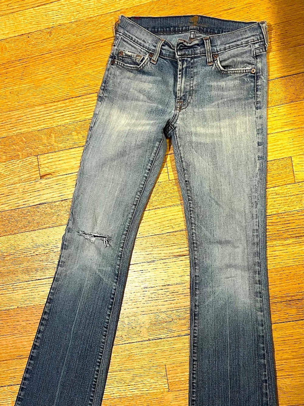 7 For All Mankind Ladies Boot Cut Jeans- Size 25- Made in USA